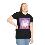 Purple Happy Easter Bunny Cotton T-Shirt