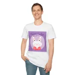 Purple Happy Easter Bunny Cotton T-Shirt