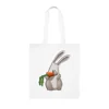 Rabbit Eating A Carrot Cotton Shopping Tote Bag