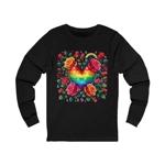 Rainbow Floral Heart And Roses Flower Pattern Long Sleeve T-Shirt Rainbow Floral Heart And Roses Flower Pattern Long Sleeve T-Shirt
