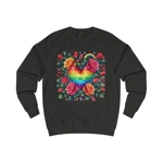 Rainbow Floral Heart And Roses Flower Pattern Sweatshirt