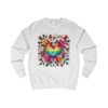 Rainbow Floral Heart And Roses Flower Pattern Sweatshirt