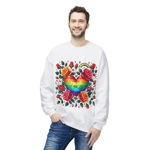 Rainbow Floral Heart And Roses Flower Pattern Sweatshirt
