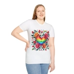 Rainbow Floral Heart And Roses Flower Pattern T-Shirt Rainbow Floral Heart And Roses Flower Pattern T-Shirt