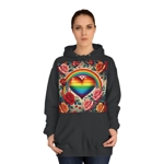 Rainbow Heart Of Hope And Colourful Roses Hoodie