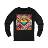 Rainbow Heart Of Hope And Colourful Roses Long Sleeve T-Shirt