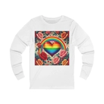 Rainbow Heart Of Hope And Colourful Roses Long Sleeve T-Shirt Rainbow Heart Of Hope And Colourful Roses Long Sleeve T-Shirt