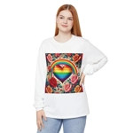 Rainbow Heart Of Hope And Colourful Roses Long Sleeve T-Shirt Rainbow Heart Of Hope And Colourful Roses Long Sleeve T-Shirt