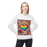 Rainbow Heart Of Hope And Colourful Roses Sweatshirt