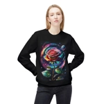 Rainbow Rose Cosmic Space Flower Sweatshirt