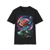 Rainbow Rose Cosmic Space Flower T-Shirt