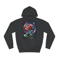 Rainbow Rose Cosmic Space Flower Hoodie