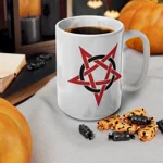 Red And Black Inverted Pentagram Coffee Mug
