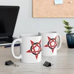 Red And Black Inverted Pentagram Coffee Mug