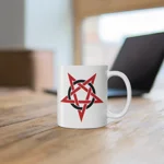 Red And Black Inverted Pentagram Coffee Mug