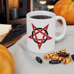 Red And Black Inverted Pentagram Coffee Mug