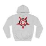 Red And Black Inverted Pentagram Hoodie
