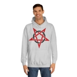 Red And Black Inverted Pentagram Hoodie