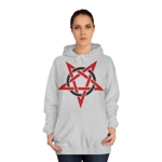 Red And Black Inverted Pentagram Hoodie