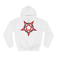 Red And Black Inverted Pentagram Hoodie