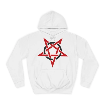Red And Black Inverted Pentagram Hoodie