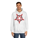 Red And Black Inverted Pentagram Hoodie