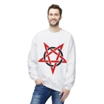 Red And Black Inverted Pentagram Sweatshirt