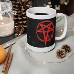 Red Evil Inverted Pentagram Coffee Mug