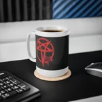 Red Evil Inverted Pentagram Coffee Mug