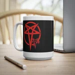 Red Evil Inverted Pentagram Coffee Mug