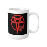 Red Evil Inverted Pentagram Coffee Mug