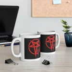 Red Evil Inverted Pentagram Coffee Mug