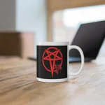 Red Evil Inverted Pentagram Coffee Mug