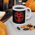 Red Evil Inverted Pentagram Coffee Mug