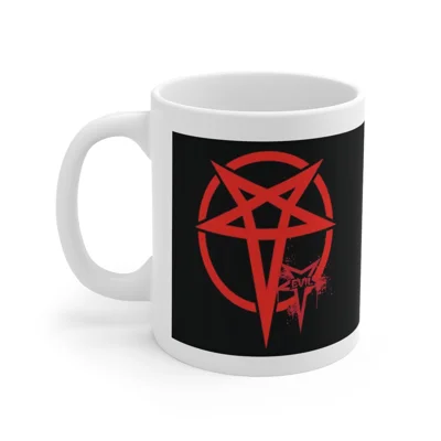 Red Evil Inverted Pentagram Coffee Mug