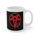 Red Evil Inverted Pentagram Coffee Mug