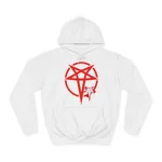 Red Evil Inverted Pentagram Hoodie