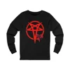 Red Evil Inverted Pentagram Long Sleeve T-Shirt