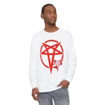 Red Evil Inverted Pentagram Long Sleeve T-Shirt