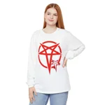 Red Evil Inverted Pentagram Long Sleeve T-Shirt