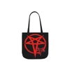 Red Evil Inverted Pentagram Shoulder Tote Bag