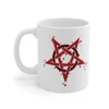 Red Inverted Spotted Pentagram Coffee Mug