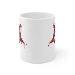 Red Inverted Spotted Pentagram Coffee Mug