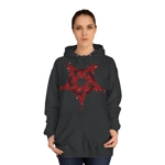Red Inverted Spotted Pentagram Hoodie