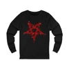 Red Inverted Spotted Pentagram Long Sleeve T-Shirt