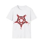 Red Inverted Spotted Pentagram T-Shirt