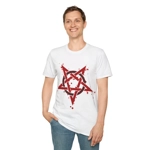 Red Inverted Spotted Pentagram T-Shirt