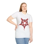 Red Inverted Spotted Pentagram T-Shirt