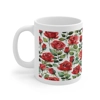 Red Roses Watercolour Pattern Coffee Mug