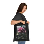 Rose Pink Flower Gothic Fantasy Cotton Shopping Tote Bag